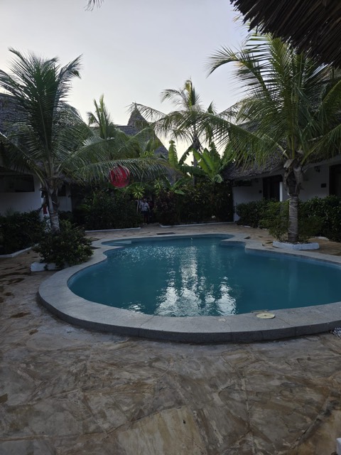 Pool at dusk